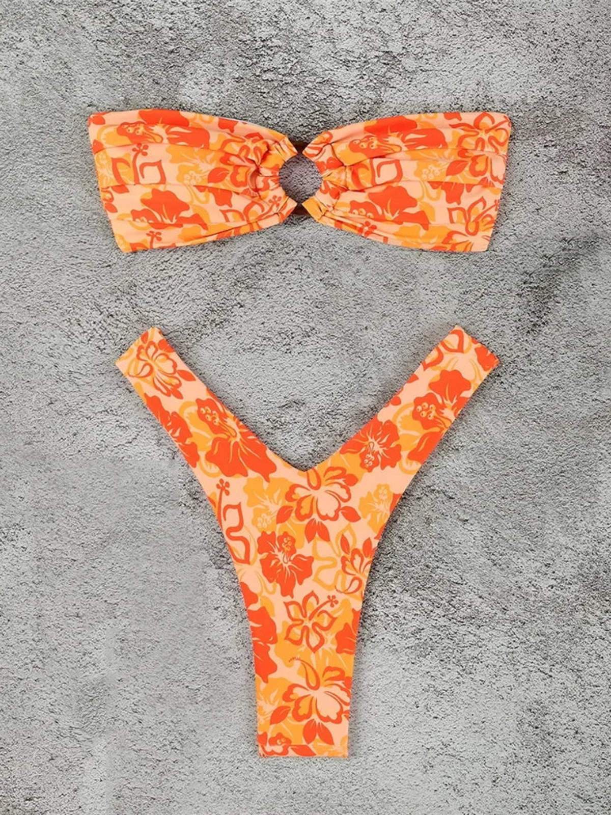 Hibiscus Bandeau Bikini Set