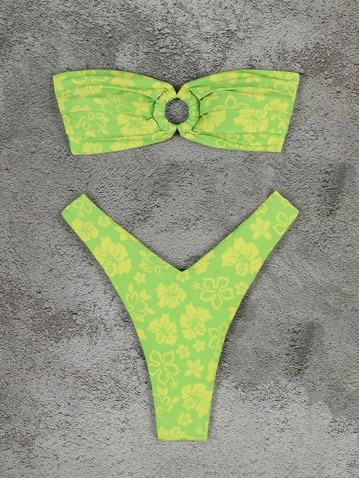 Hibiscus Bandeau Bikini Set