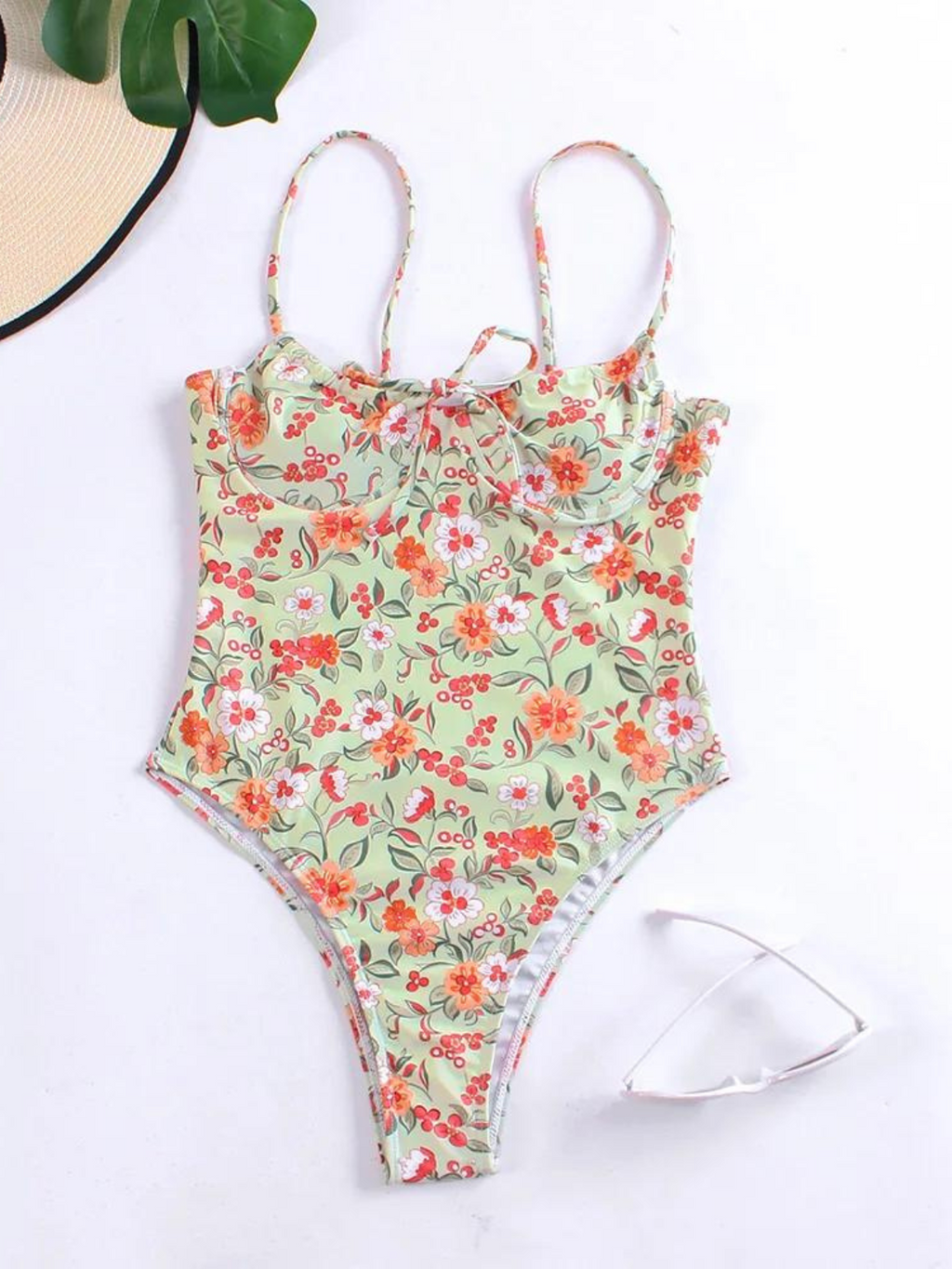 Retro Tie One Piece Swimsuit