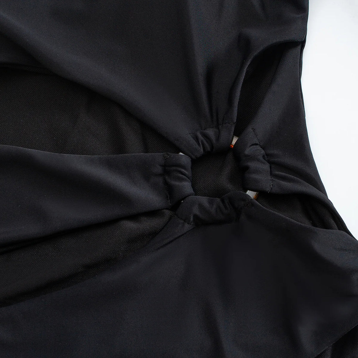 Solid O-Ring One Piece Swimsuit
